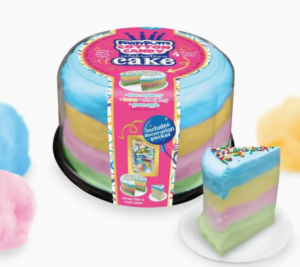 Party Puffs Cotton Candy Birthday Cake 16oz Tub